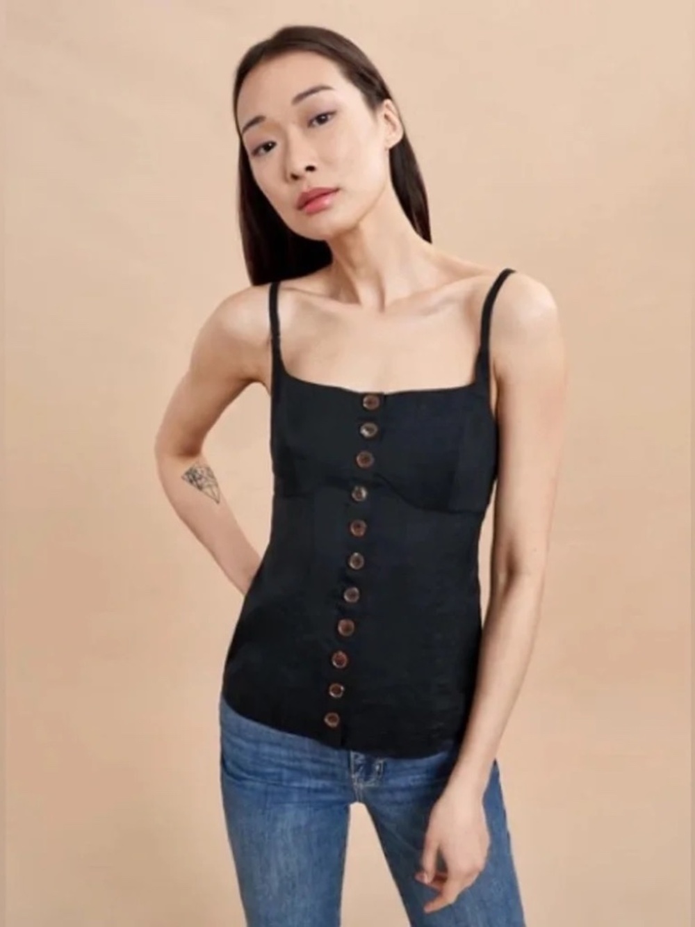 NWT La Ligne Alba Top in Black Large Retail: $195